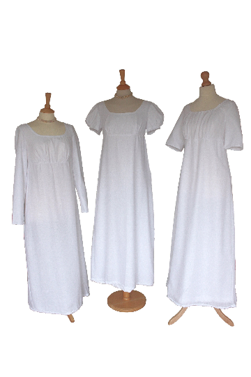 For Sale Ladies Regency 19th Century Jane Austen Elizabeth Bennet Pride And Prejudice Long Sleeved White Muslin Gown Size 12 - 14 UK Image